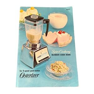 1966 Osterizer Spin Cookery Blender Cookbook Recipes Vintage Kitchenalia